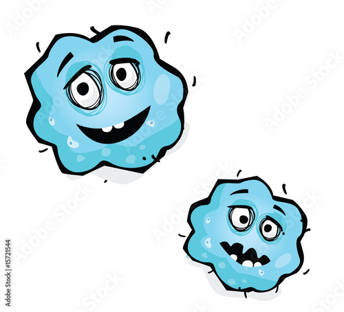 Vector cartoon BACTERIA.