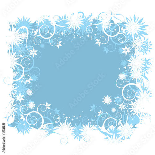 Abstract floral frame for your design