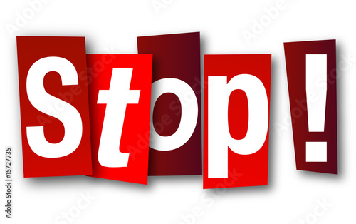 Stop ! (lettres découpé)