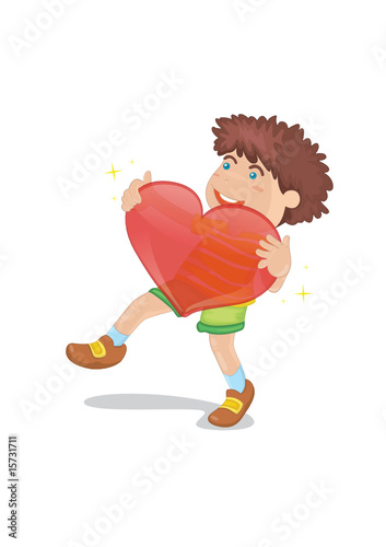 boy with heart