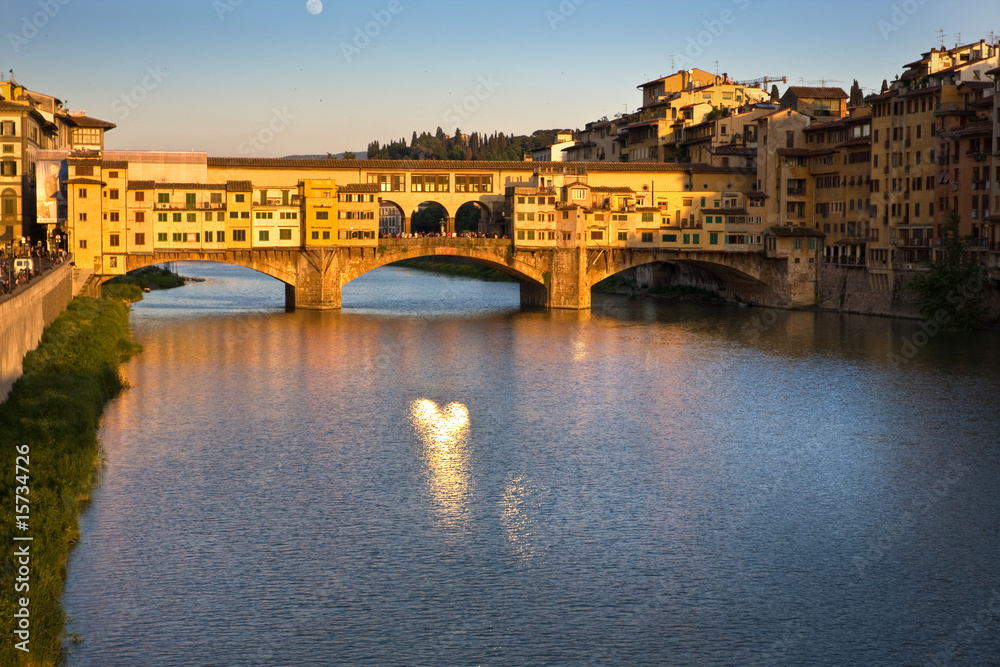 Anciant bridge Ponte Vecchio in Florence. Italy.