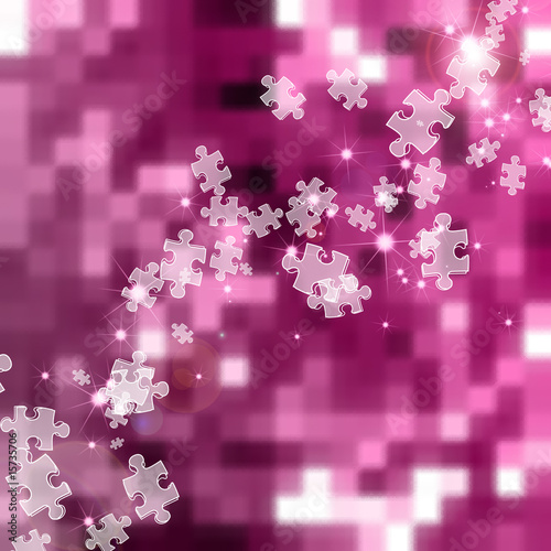 abstract jigsaw pink background