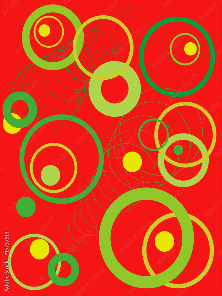 bunte retro kreise