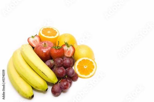 fruits isolated in white