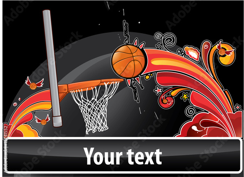 Basketball banner colored
