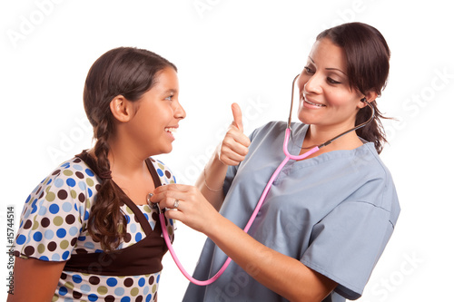 Pretty Hispanic Girl and Fe...