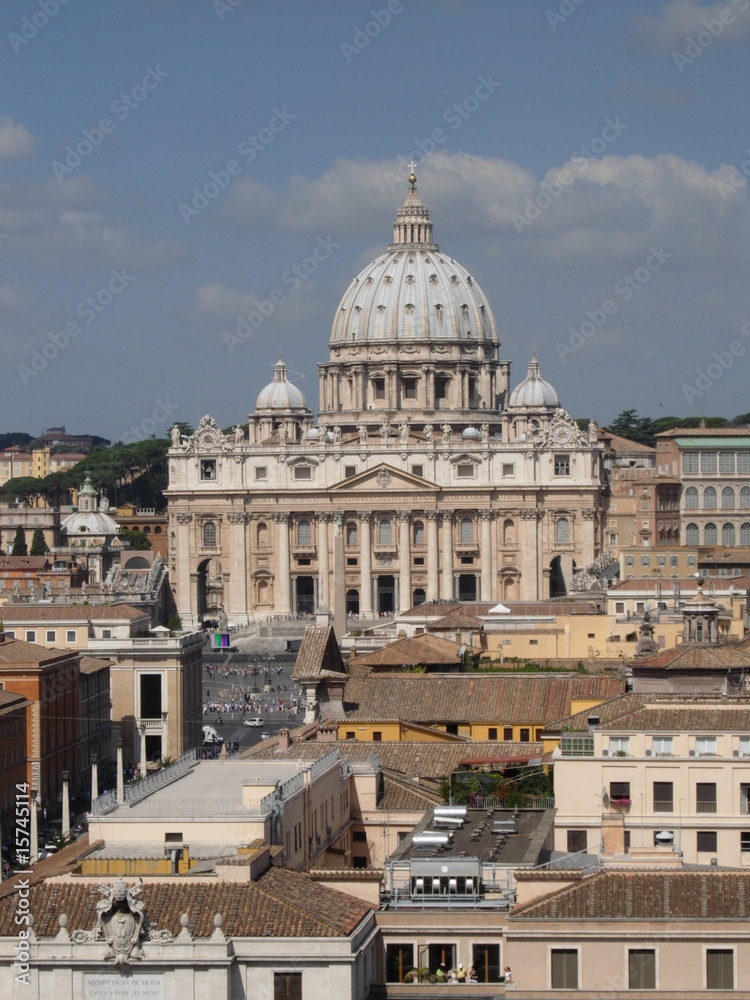 View of the Vatican City--Saint Peter's Basilica