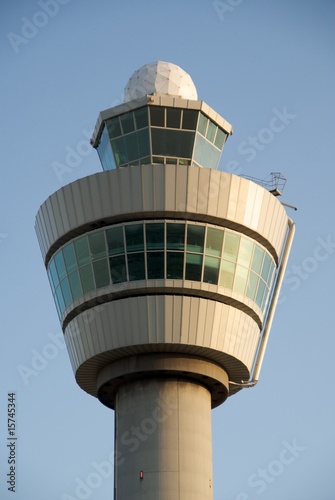 Control tower at Schiphol airport.