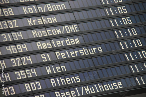 Flughafen Anzeigetafel