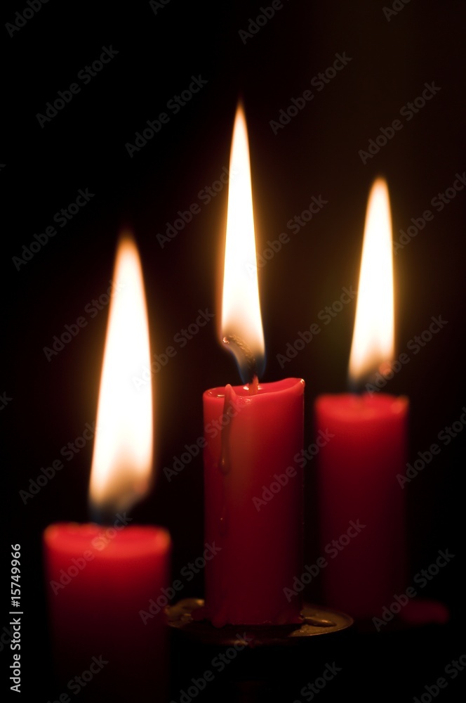 Three burning candles Three burning candles