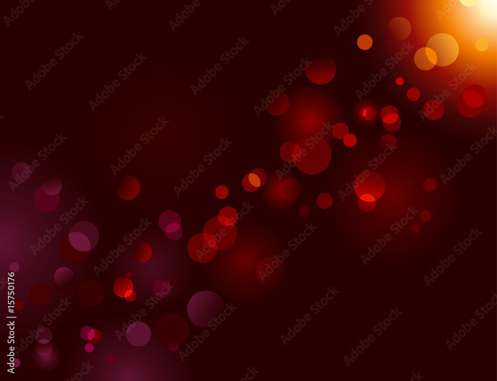 Magic sparkle, light dots; vector bokeh effect