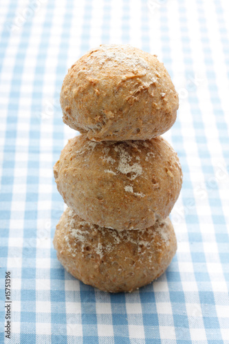 Whole meal bread rolls photo