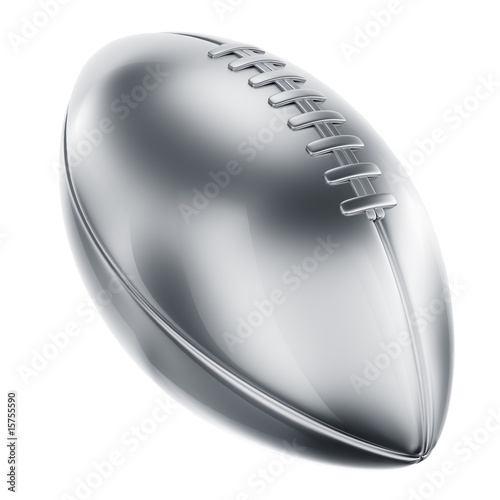 American football in silver