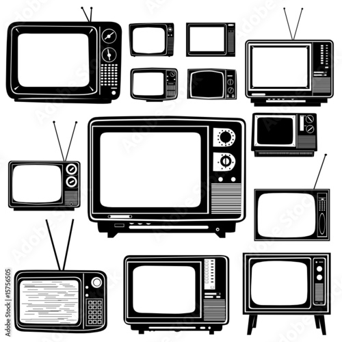television vector (old style)