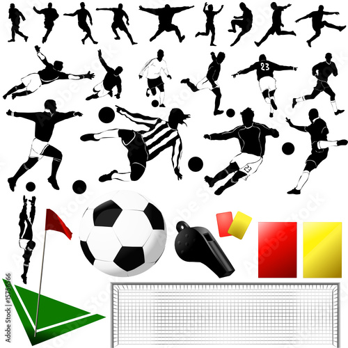soccer vector and equipments