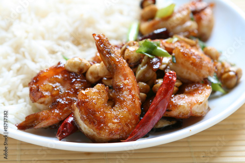 Kung Pao Shrimp with Rice