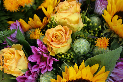 Billede på lærred Bunter Blumenstrauss