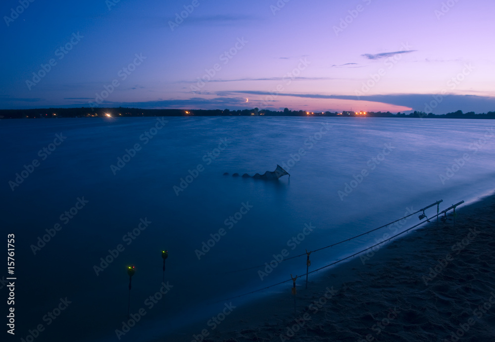 Obraz premium night fishing