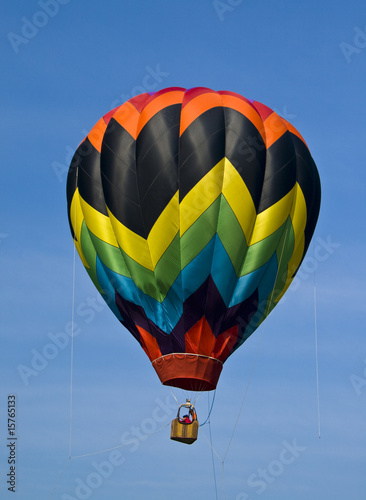 Single multicolor hot air balloon