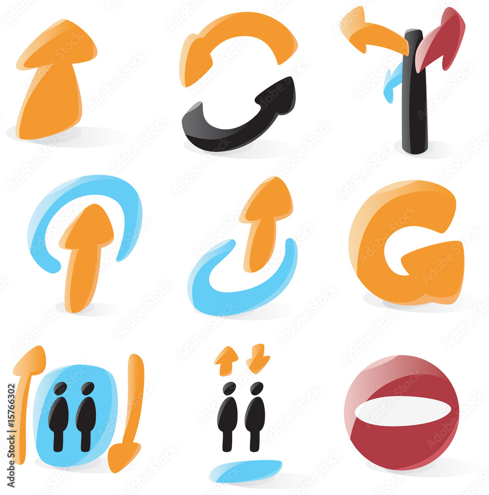 Smooth directions icons