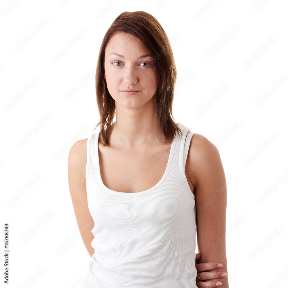 Casual young caucasian woman portrait Casual young caucasian woman portrait