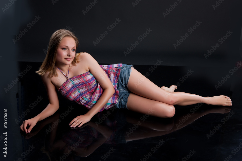 Young Woman In Checked Shirt Young Woman In Checked Shirt
