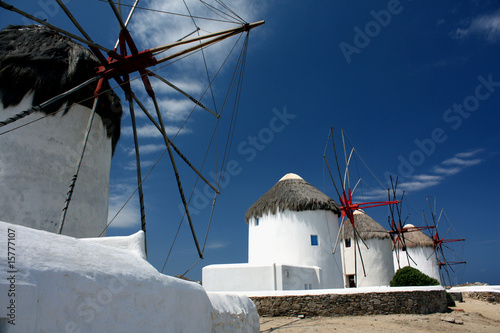Windmühlen auf Mykonos, Griechenland