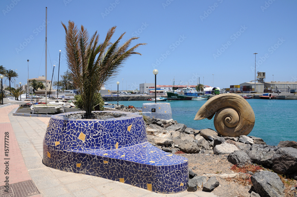Psicológico Desagradable Shetland Promenade in Puerto del Rosario. Fuerteventura, Spain Stock Photo | Adobe  Stock
