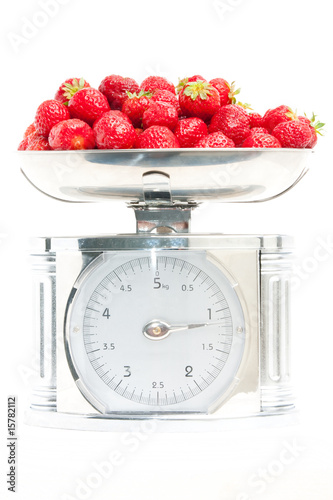 Strawberry on the scale