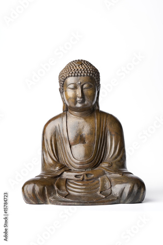 Buddha statue on white background