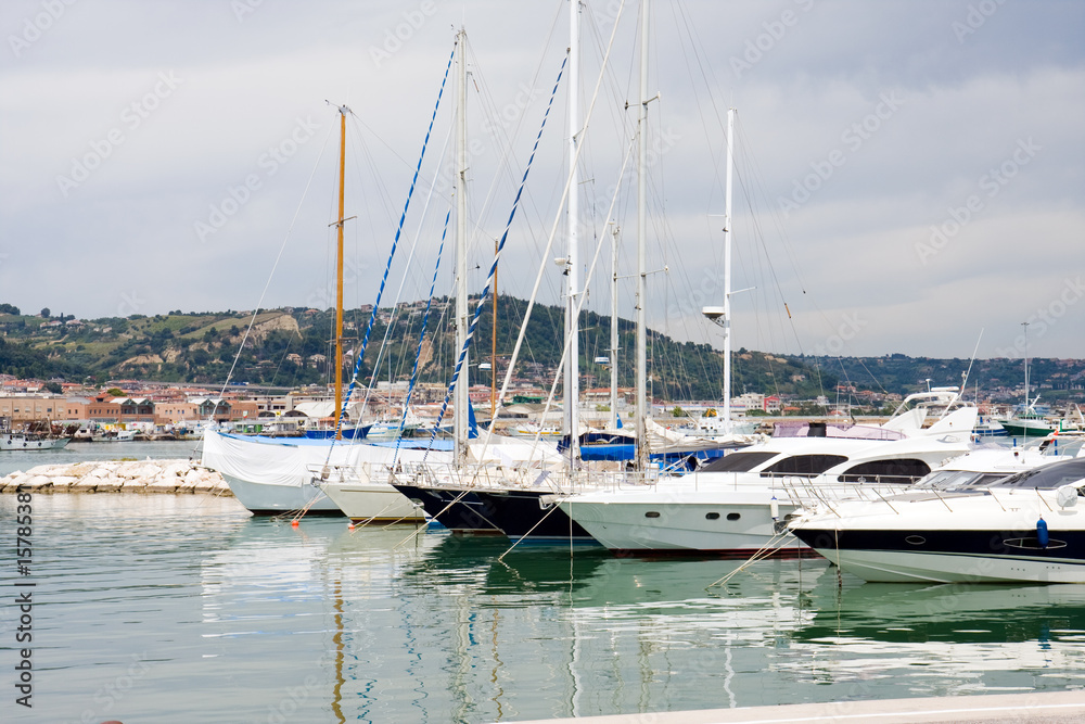 yachts in marina