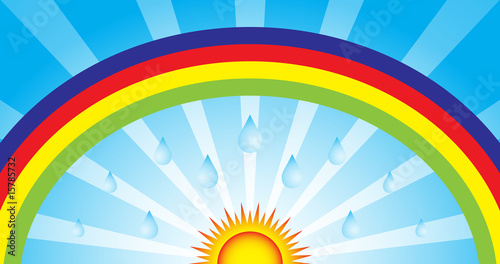 background with rainbow