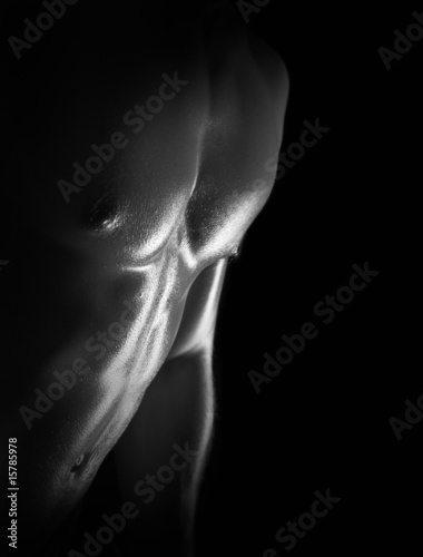 Foto A part of a muscular manful chest