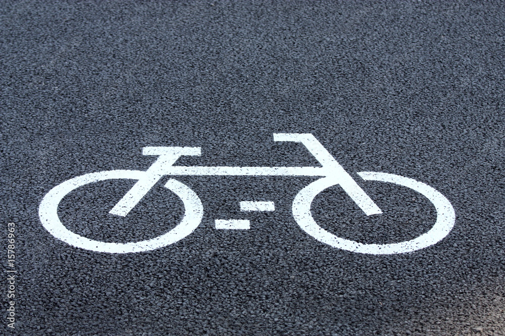Obraz premium Bicycle road sign