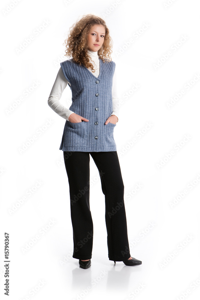 Young Woman In Fashionable Clothing