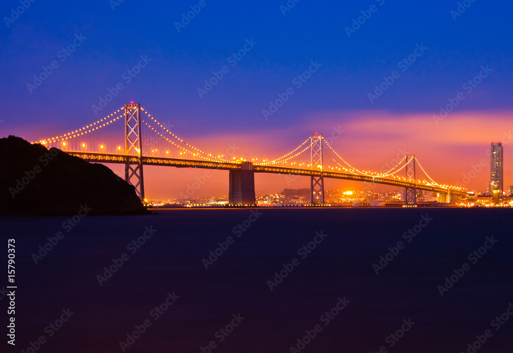 Fototapeta premium Oakland Bay Bridge at night