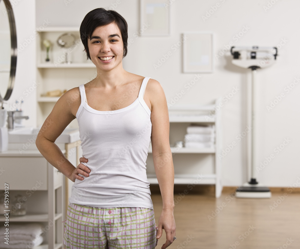 Woman in Bathroom Woman in Bathroom