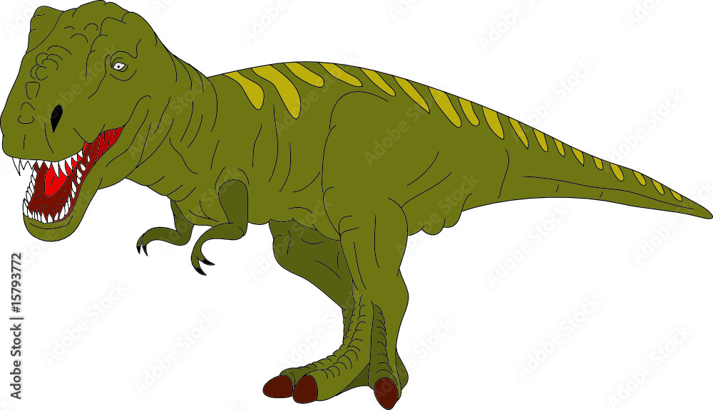 Fototapeta premium vector - colored T Rex isolated on background