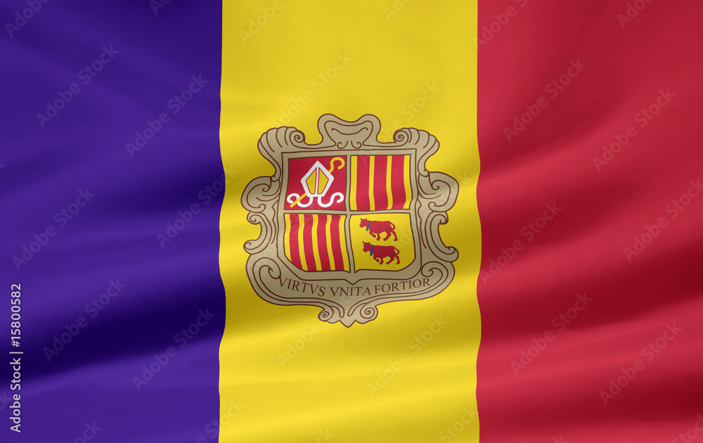 Andorranische Flagge