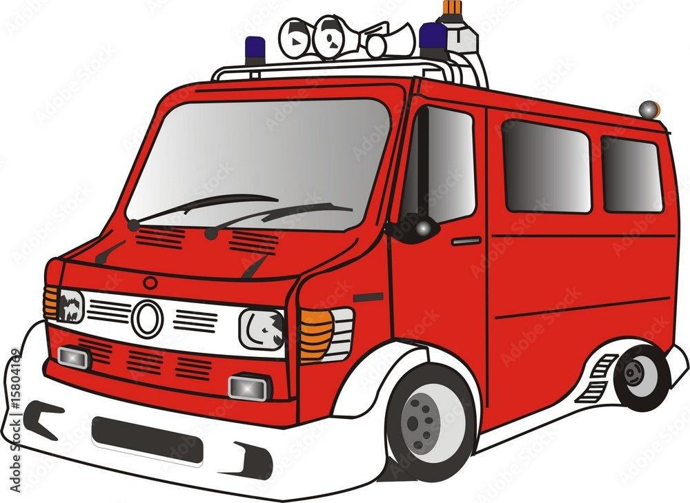 Feuerwehr Futuristisch Corell Zeichnung