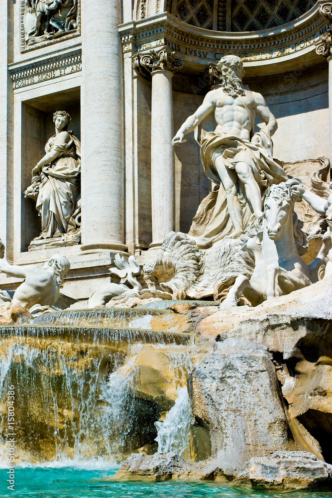 Trevi fountain in the city of Rome