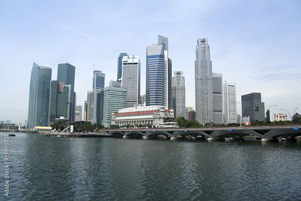 Obraz premium singapores financial district