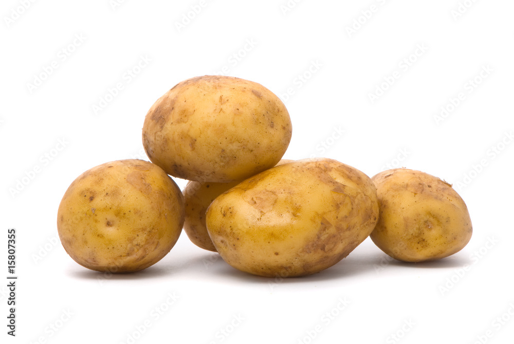 Potatoes on studio white Potatoes on studio white