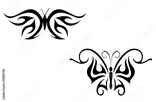 Isolated tattoo of butterfly