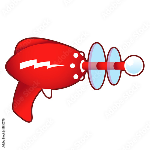 Retro laser gun or raygun vector illustration photo