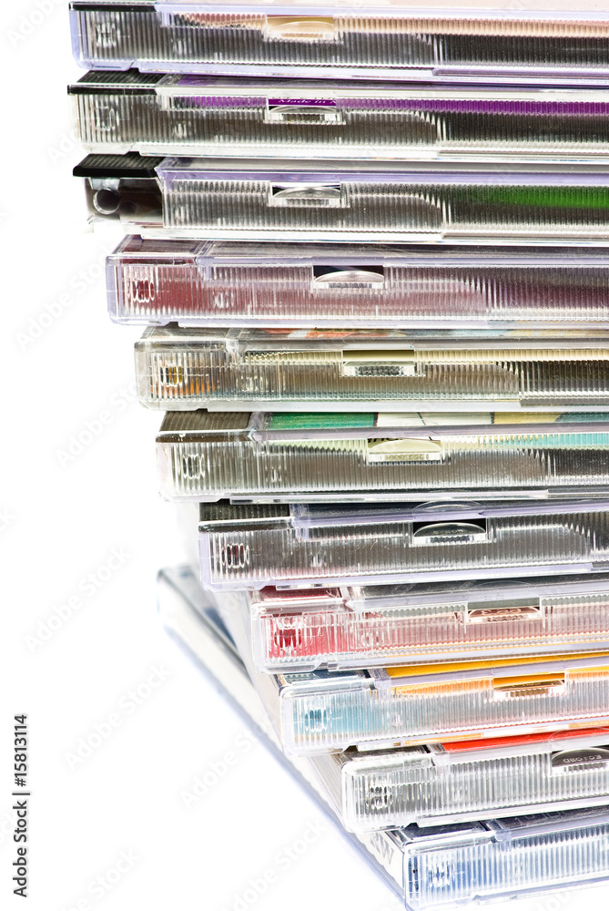 cd case on white background