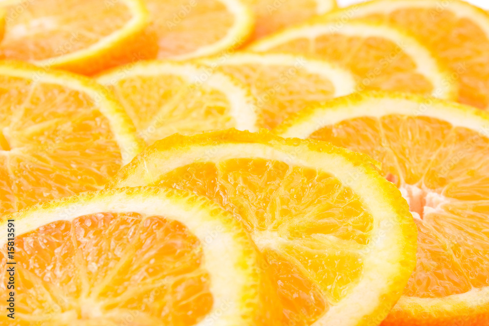 Many sliced oranges Many sliced oranges