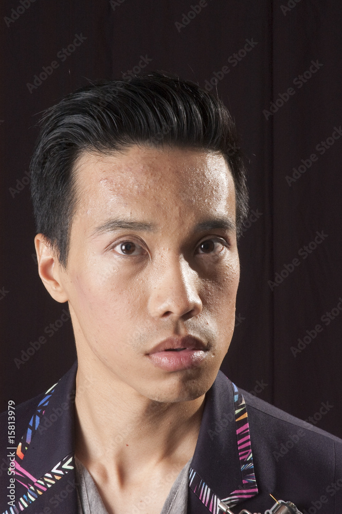 Obraz premium closeup of young asian man