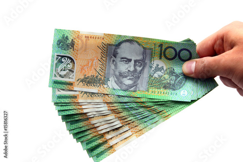 Australian Currency isolated on white