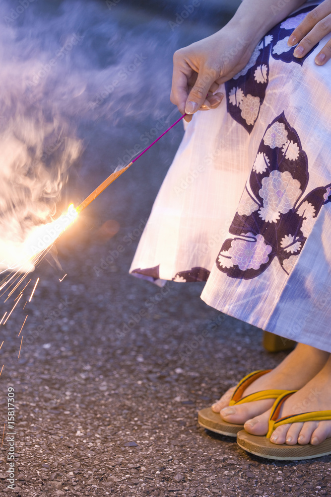 Naklejka premium 花火